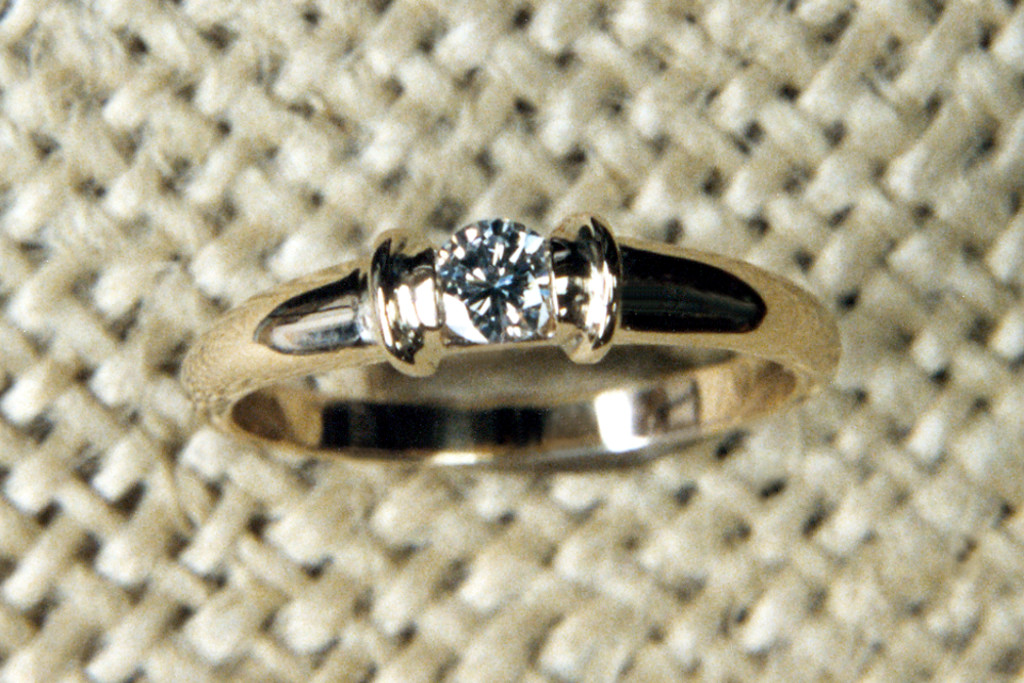 Solitaire Diamond "Like Tension" ring
