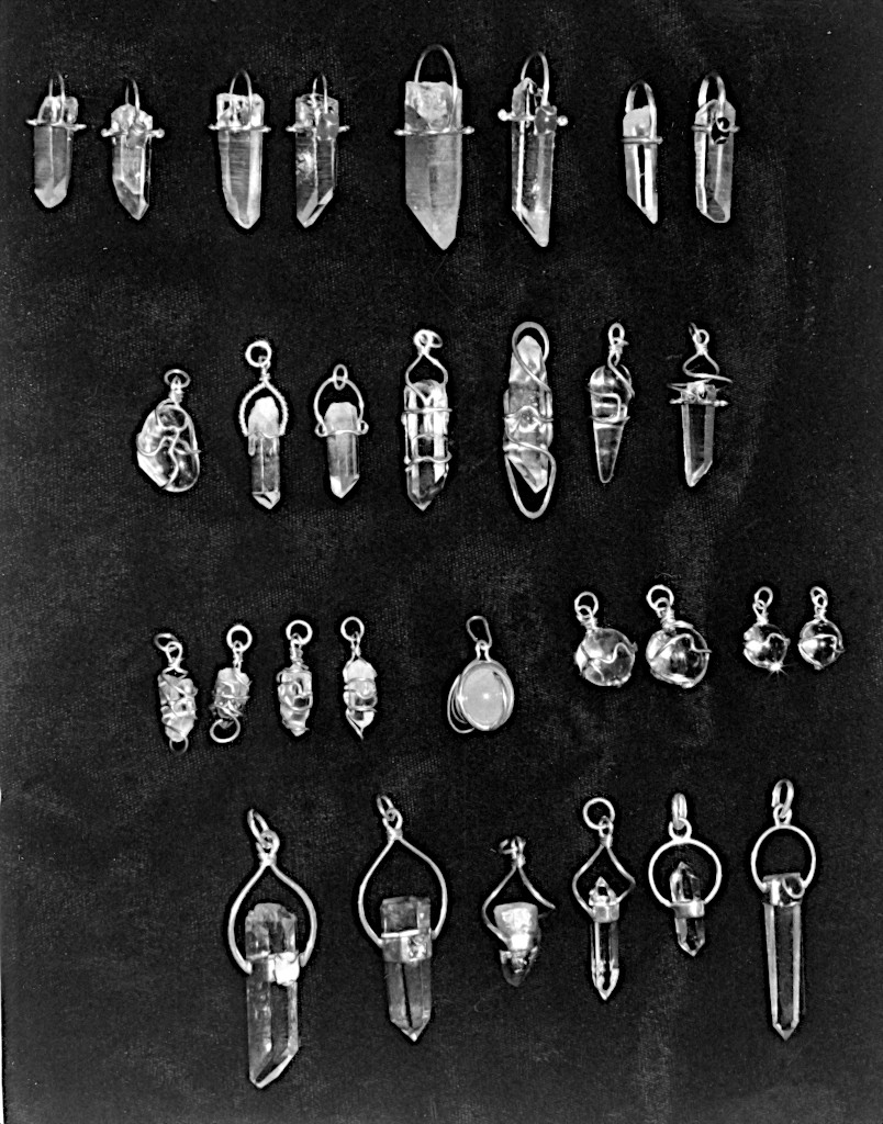 Quartz crystal pendants